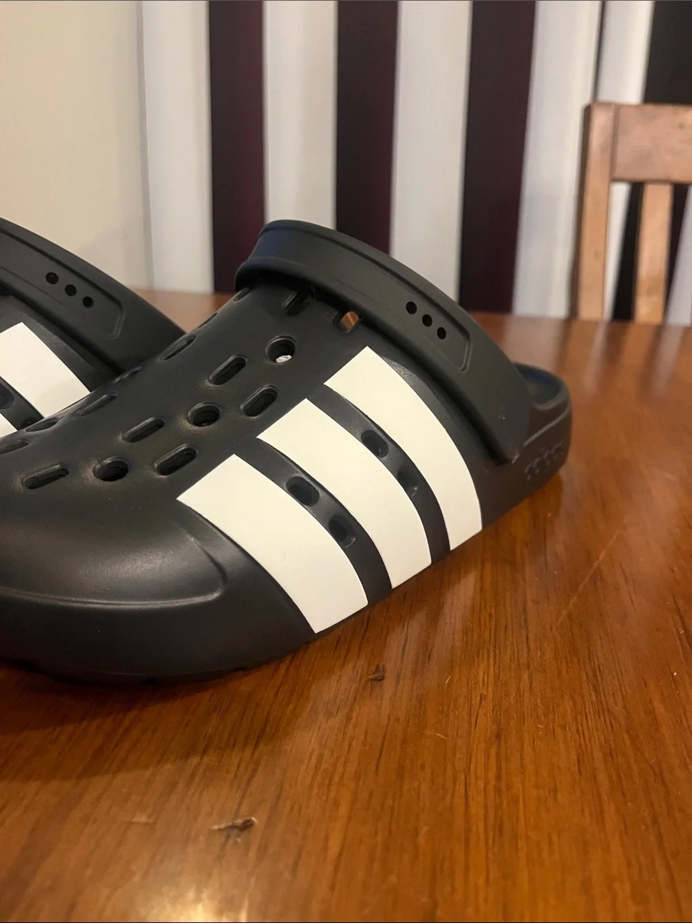 Adidas Adilette Clog 2.0 Shoes JQ8058 new black white Mens Size 9 / Women’s 10